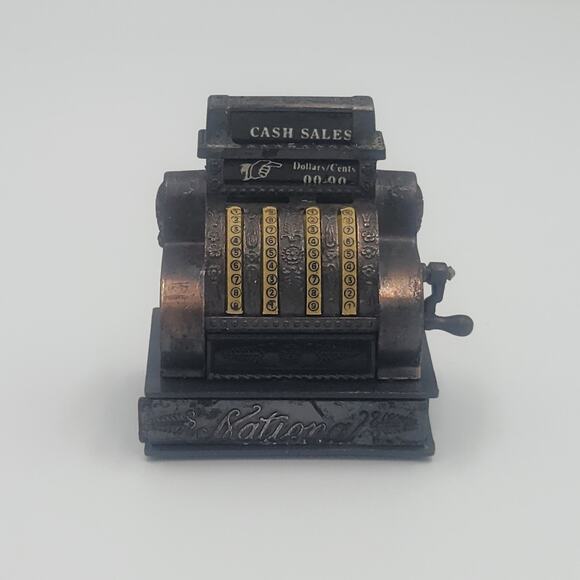 Vintage Metal Die Cast Mini‎ Antique Cash Register Pencil Sharpener Collectors - Picture 3 of 6